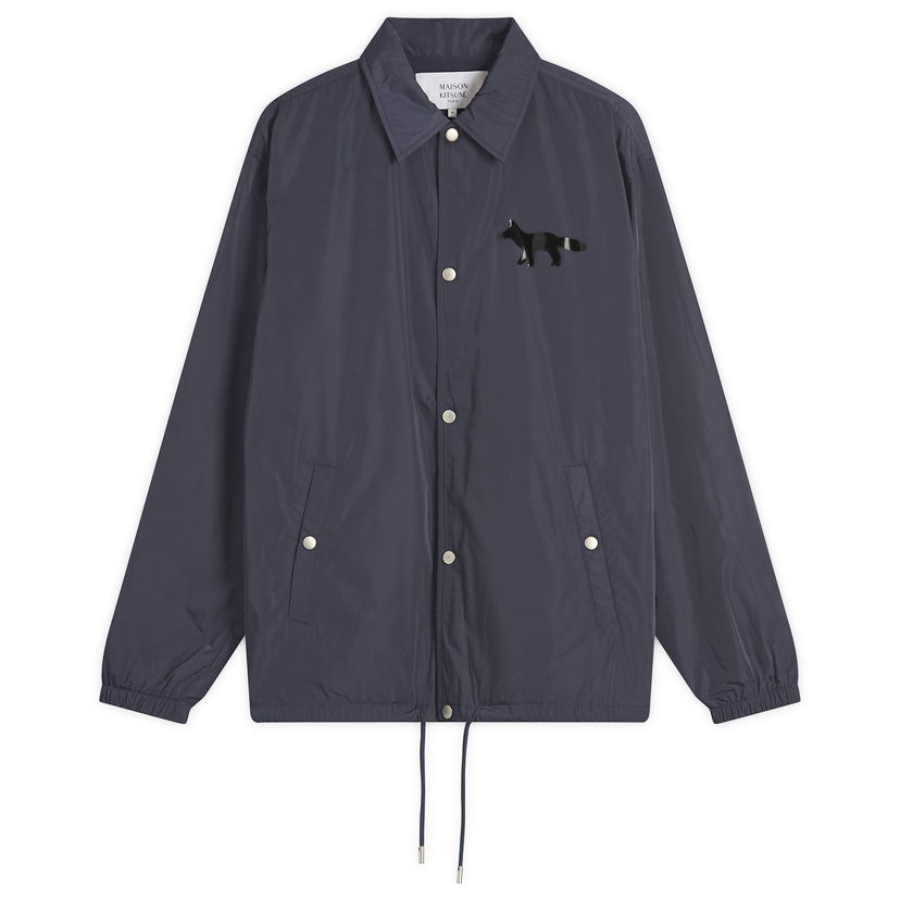 Vindjakke MAISON KITSUNÉ Maison Kitsuné Tonal Logo Coach Jacket Mørkeblå | OM02102WQ4044-0076