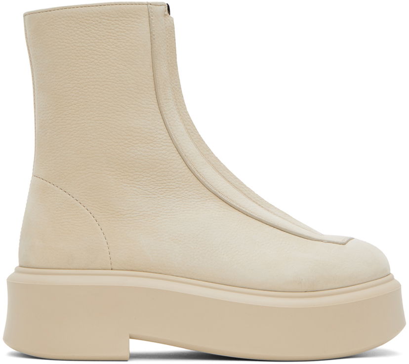 Tøj The Row The Row Zipped I Boots Beige | F1144-L131R