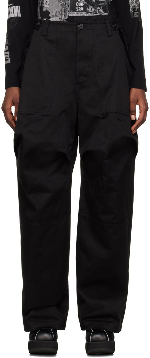 Cargo bukser We11done We11done Paneled Trousers Sort | WD-PT1-23-238-W-BK