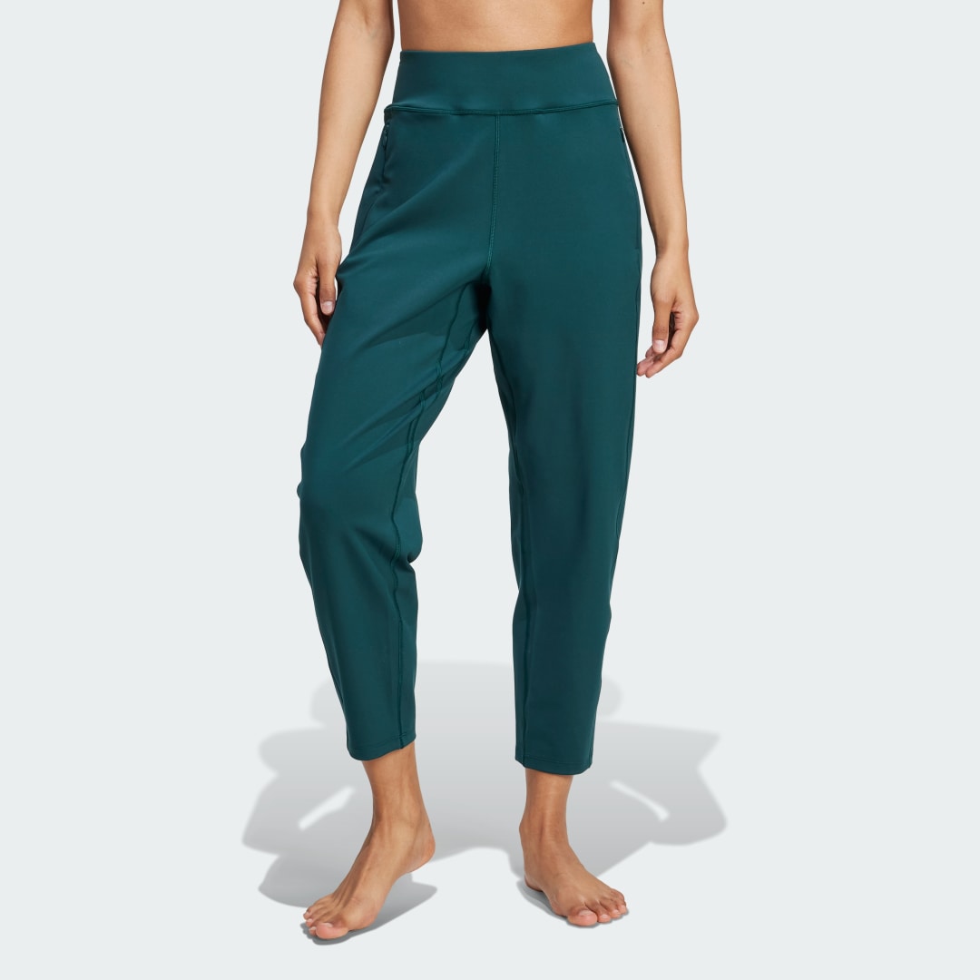Bukser adidas Performance All Me Yoga Cropped Pants Grøn | JY2172, 0