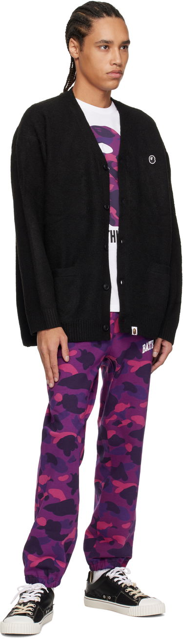 Sweater BAPE A Bathing Ape One Point Hairy Yarn Cardigan Sort | 001KNK801004M, 3