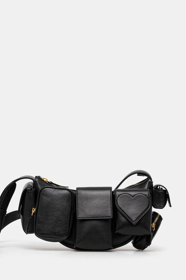 Taljetaske Fiorucci Multi-Pocket Leather Waist Bag Sort | U01FPABA123LE04BK01, 0