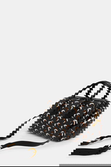 Håndtaske Marine Serre Marine Serre Moon Print Canvas Strike Bag Sort | WBA019A RWOV0030, 4