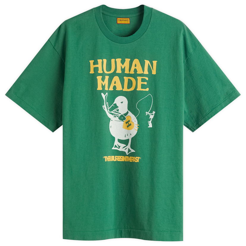 T-shirt Human Made Human Made Fishing Duck Graphic Tee, Size Large Grøn | HM29TE026-GRN
