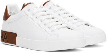 Sneakers og sko Dolce & Gabbana Dolce&Gabbana Portofino Calfskin Hvid | CS2278A9U73, 3