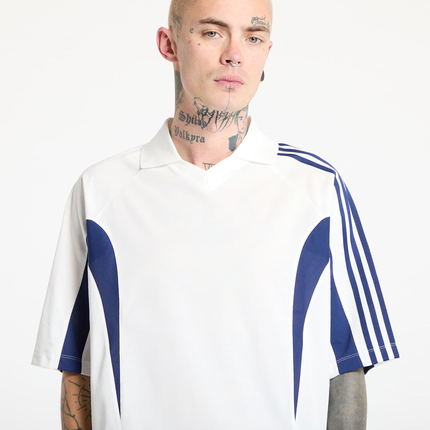 Polo skjorte Y-3 Cut Line White T-Shirt Hvid | JM3222, 1