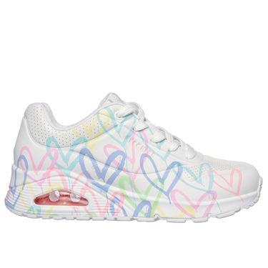 Sneakers og sko Skechers Uno - Spread The Love Hvid | 155507-WPTQ, 0