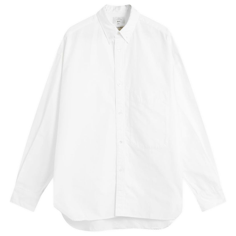 Skjorte Studio Nicholson Beams Plus Lisa Oxford Shirt Hvid | BPSN1101-01