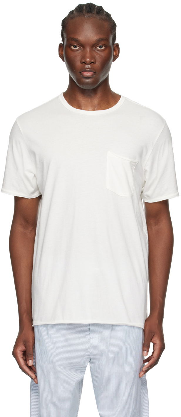 T-shirt rag & bone Miles Pocket T-Shirt Hvid | MBC21PT0236N23