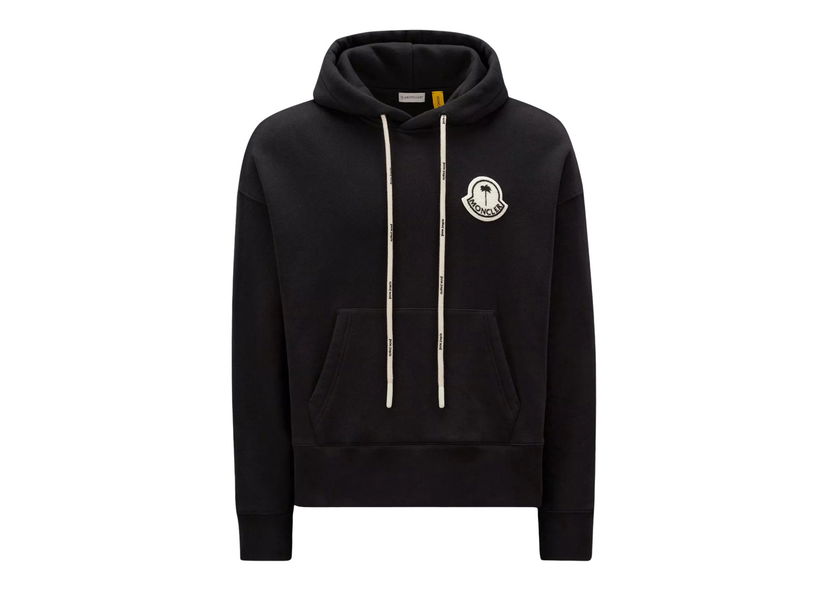 Sweatshirt Moncler x Palm Angels Logo Hoodie Sort | H209L8G00007M2513999