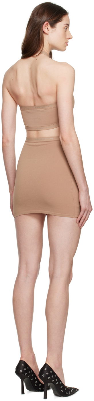 Kjole Alexander Wang Alexander Wang Halter Mini Dress Beige | 4KC1236038, 2