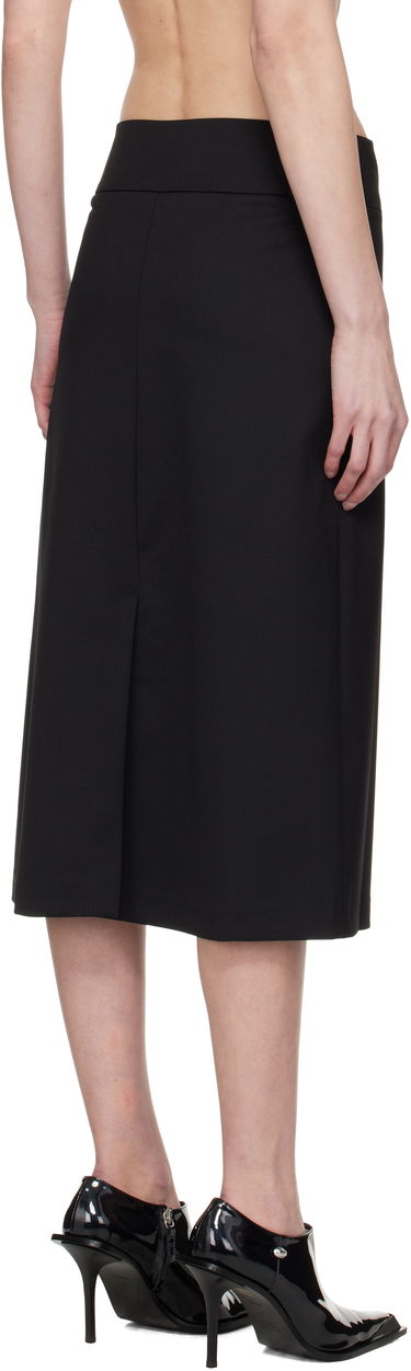 Nederdel Diesel O-Seus Midi Skirt Sort | A17313 0PHAL, 2