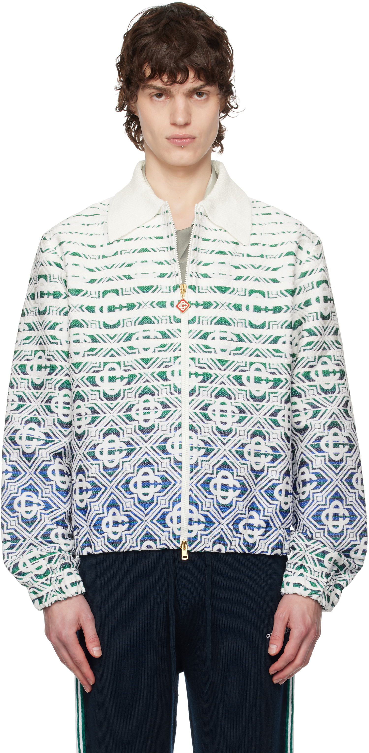 Bomberjakke Casablanca Casablanca Monogram Gradient Towelling Jacket Flerfarvet | MPS25-JTP-306-01, 0