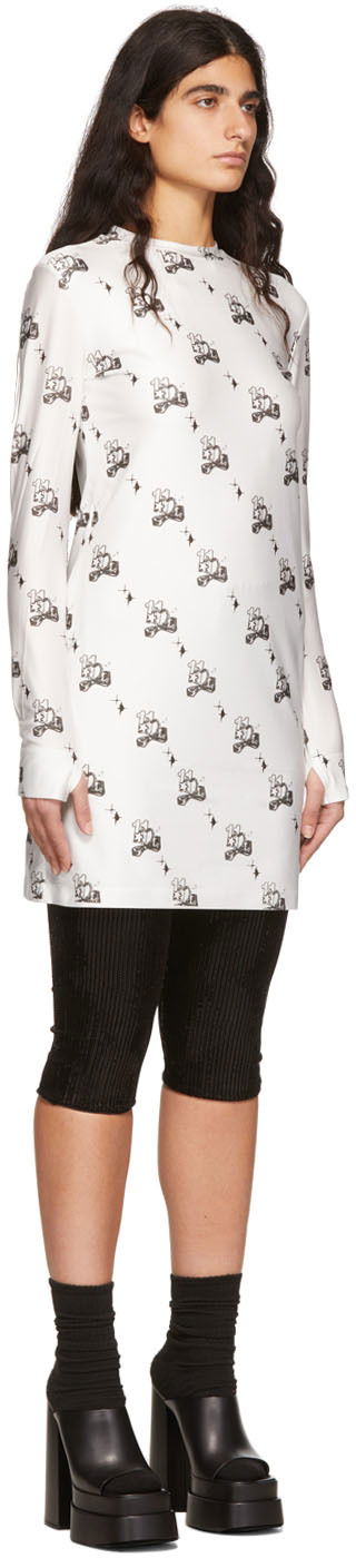 Kjole We11done Printed Mini Dress Hvid | WD-TO1-22-572-W-WH, 1