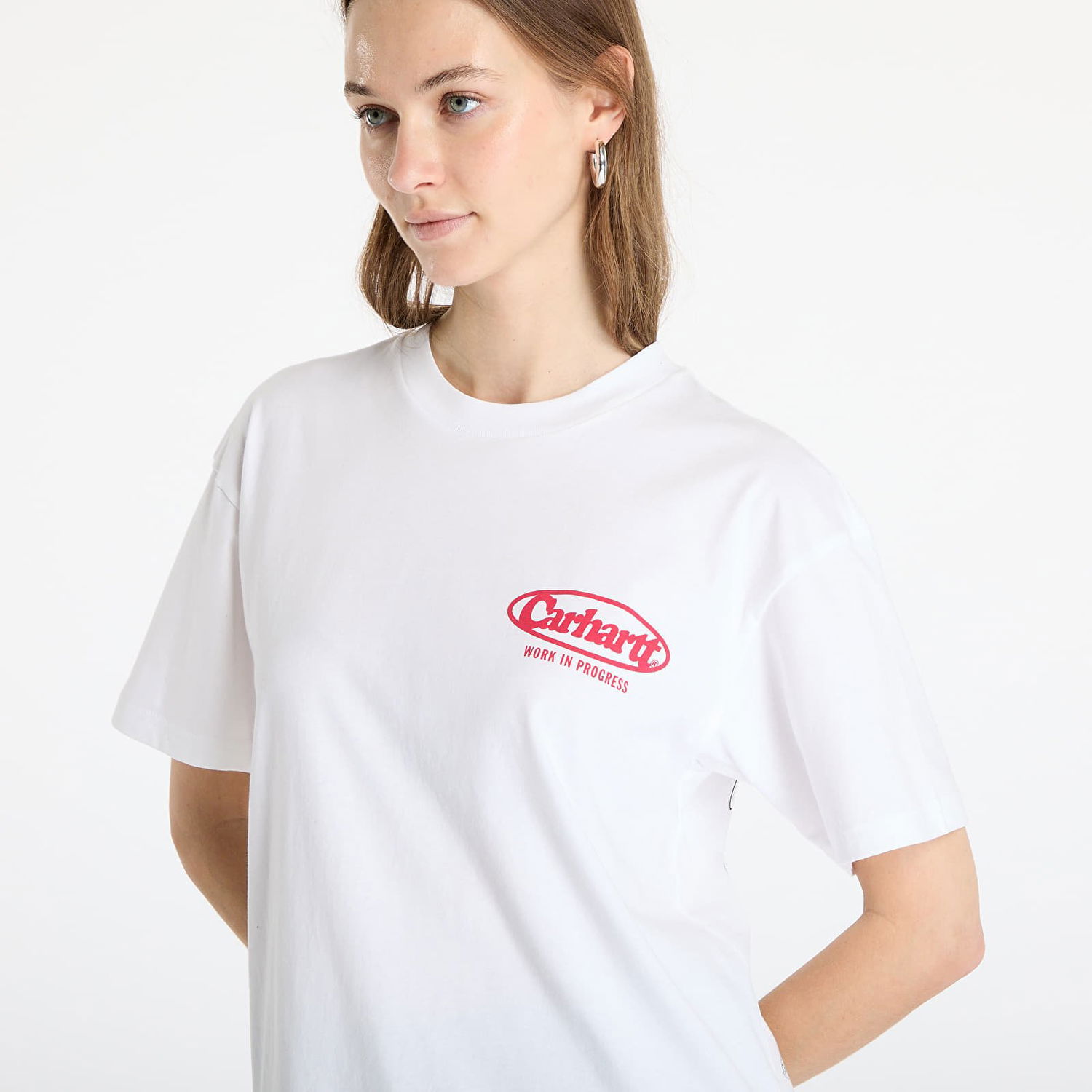 T-shirt Carhartt WIP Carhartt WIP Short Sleeve Logo T-Shirt Hvid | I034643-02XX, 1