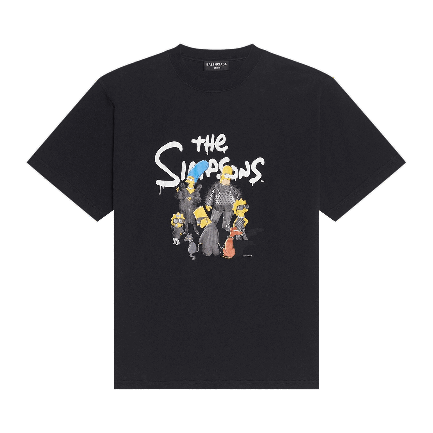 T-shirt Balenciaga Small Fit Tee Sort | 670943 TLVG7 0100, 0
