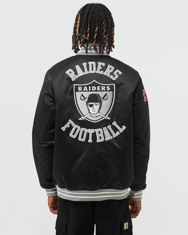 Bomberjakke Mitchell & Ness Heavyweight Satin Jacket Sort | OJBF3413-ORAYYPPPBLCK, 4