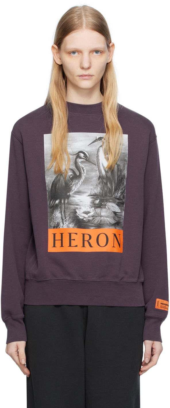 Sweatshirt HERON PRESTON Graphic Sweatshirt Lilla | HWBA014F23JER0023710, 0