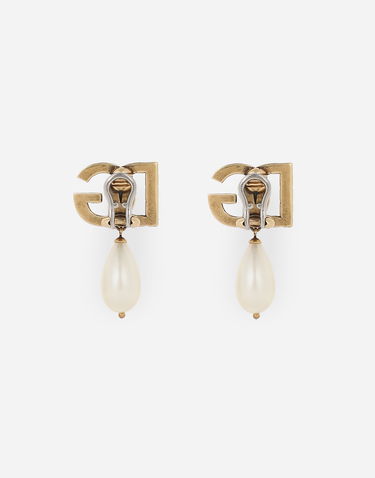 Øreringe Dolce & Gabbana Drop Earrings With Teardrop Pearl Metalisk | WEQ6L1W111187279, 2