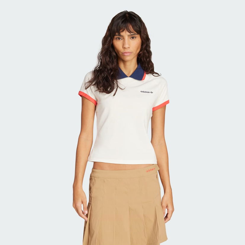 Polo skjorte adidas Performance Cropped Polo Shirt Hvid | JY3515