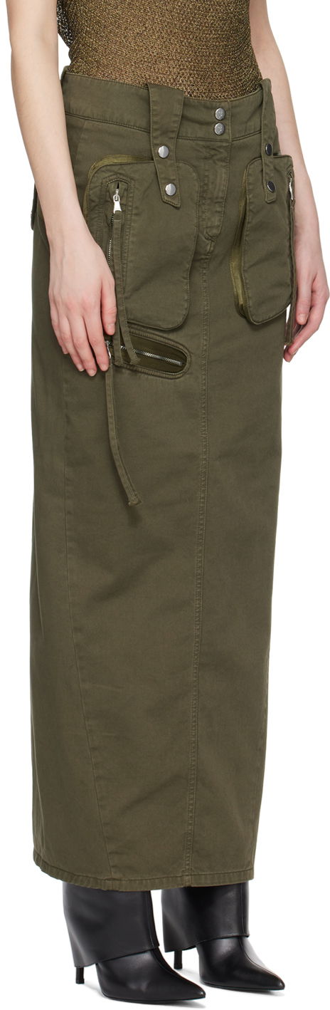 Nederdel Blumarine Embroidered Maxi Skirt Grøn | P422J108A, 1