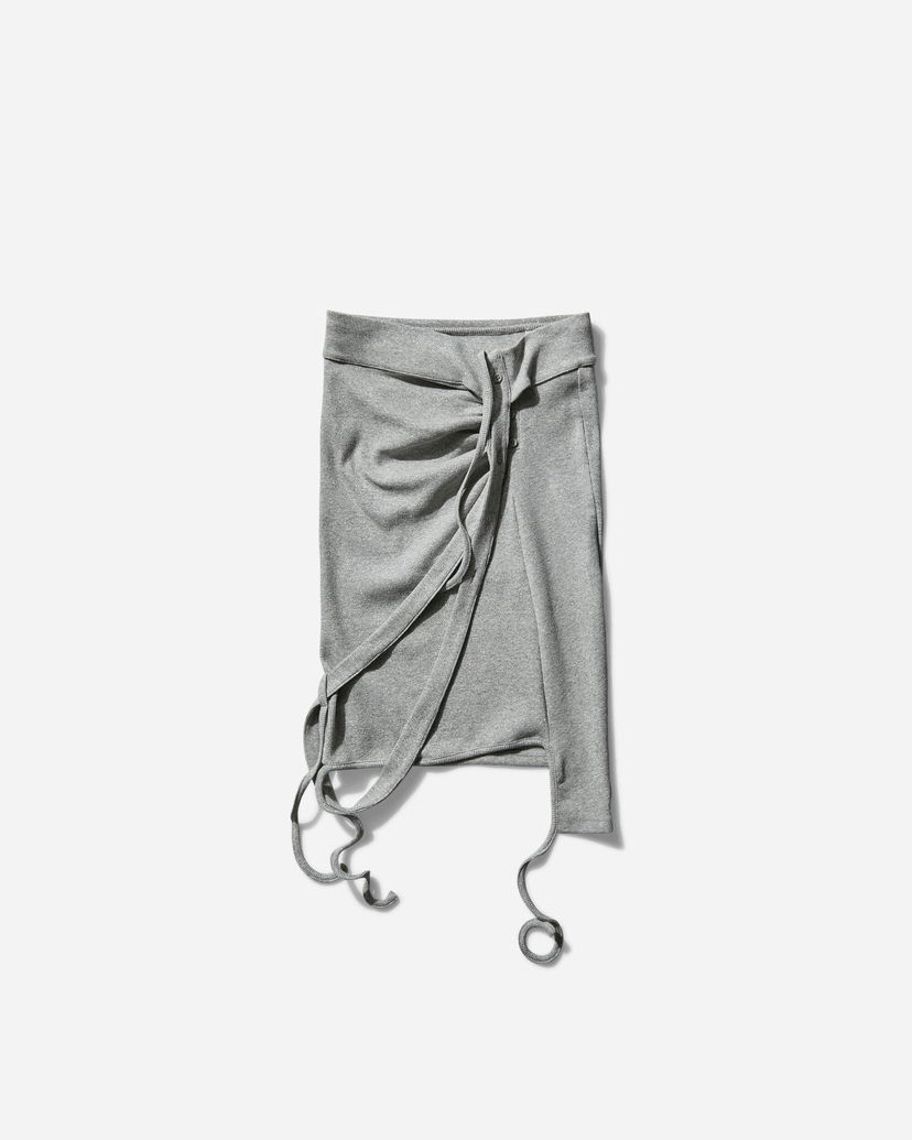 Nederdel Ottolinger Rib Wrap Skirt Grå | 104-300104-02 GRYSLV
