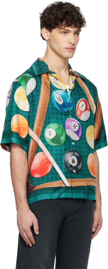 Skjorte AMIRI AMIRI Billiards Print Bowling Shirt Grøn | AMSTCA1083, 1