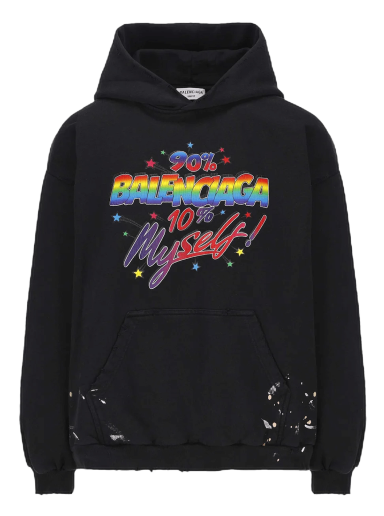 Sweatshirt Balenciaga Hoodie Sort | 697874 TMVH4 0105