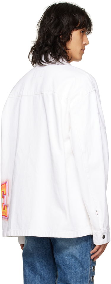 Jakke We11done We11done Printed Denim Jacket Hvid | WD-DJ3-22-312-U-WH, 2