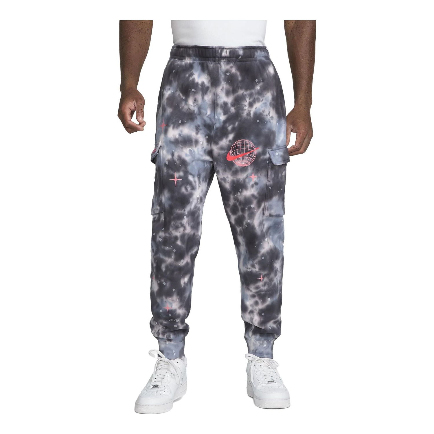 Cargo bukser Nike Club Space Wave Cargo Pants Grå | FB9041-410, 0