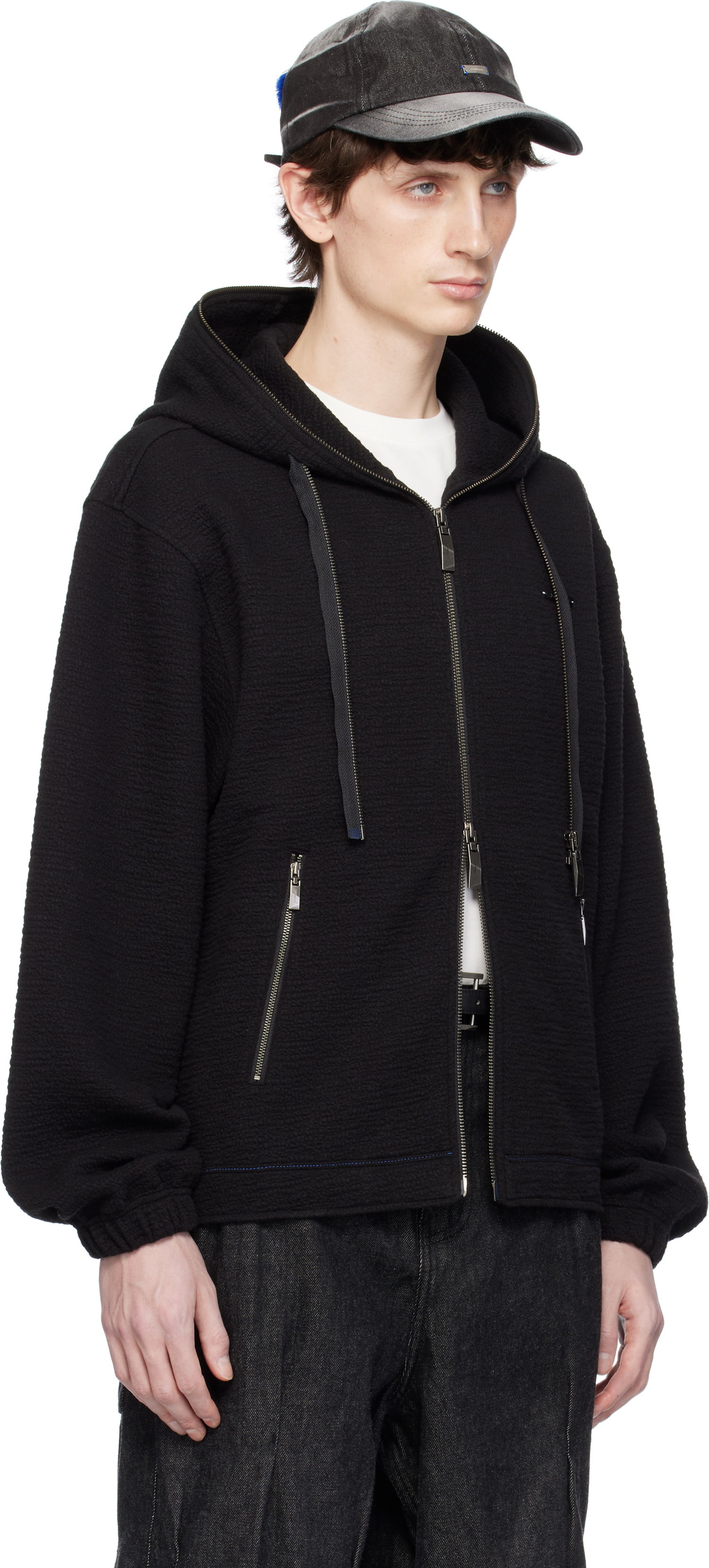 Sweatshirt ADER ERROR ADER error Realce Product. 31 Zip-Up Hoodie Sort | BO01SSHD0402BK, 1