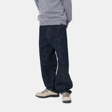 Jeans Carhartt WIP Relaxed Fit Printed Cotton Canvas Pants Blå | I033755_3, 1