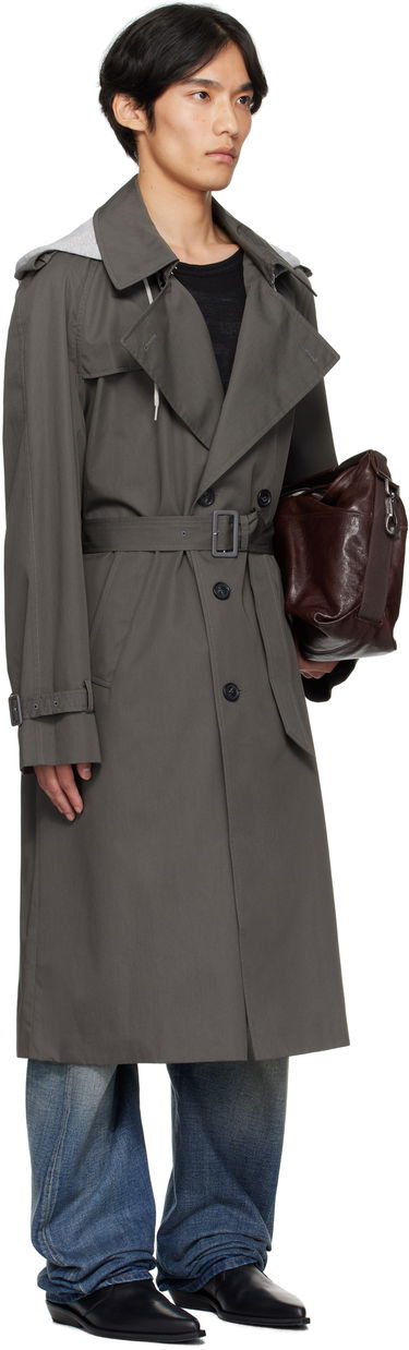Trenchcoat Maison Margiela MM6 Maison Margiela Double-Breasted Trench Coat Grå | SH0AH0005 M35500, 1