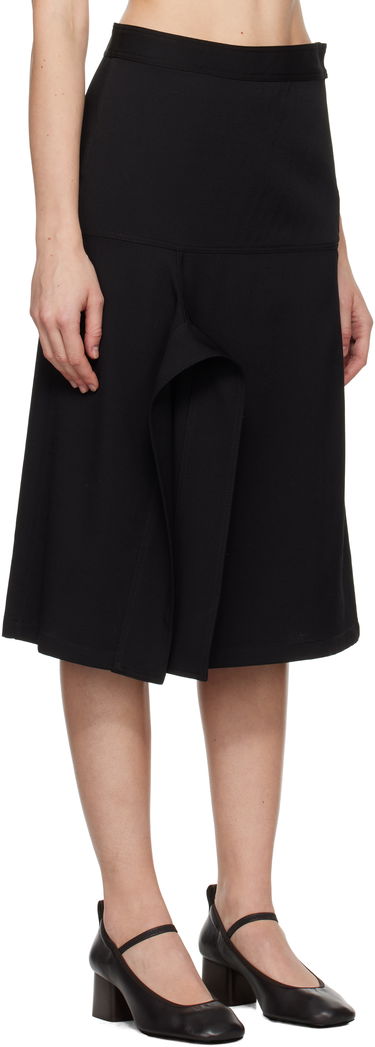 Nederdel LEMAIRE Lemaire Asymmetrical Wrapover Midi Skirt Sort | SK1043 LF1317, 1