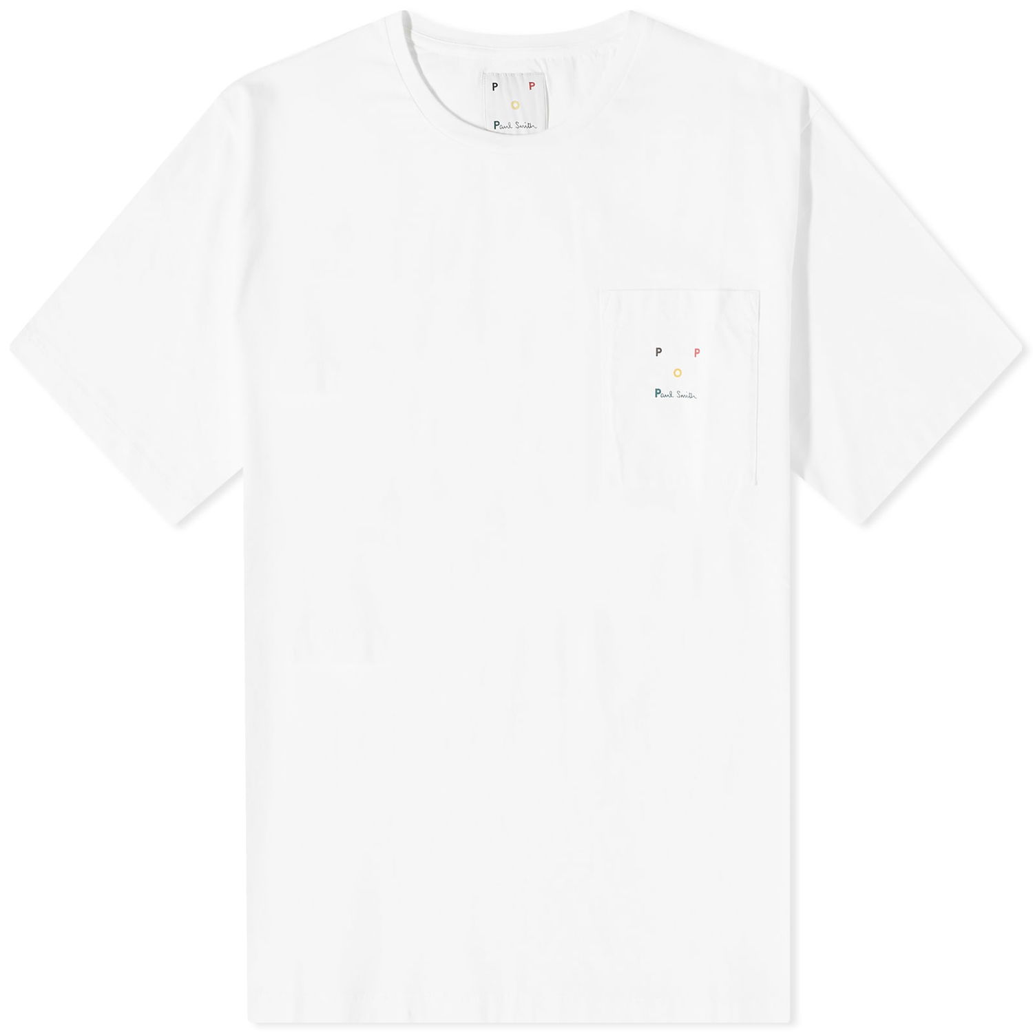 T-shirt Pop Trading Company x Paul Smith Embroidered Tee Hvid | M1R-139Y-KP3909, 0