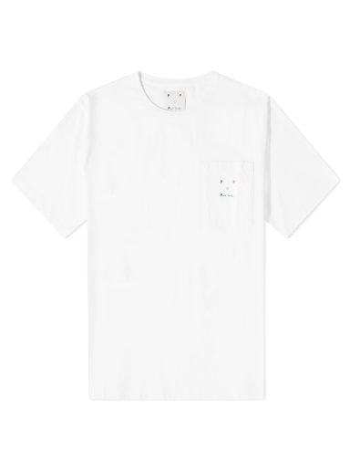 T-shirt Pop Trading Company x Paul Smith Embroidered Tee Hvid | M1R-139Y-KP3909