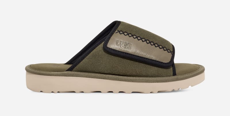 Tøj UGG ® Goldencoast Slide for Men in Green, Size 6, Suede Bourgogne | 1136651-MSG, 0