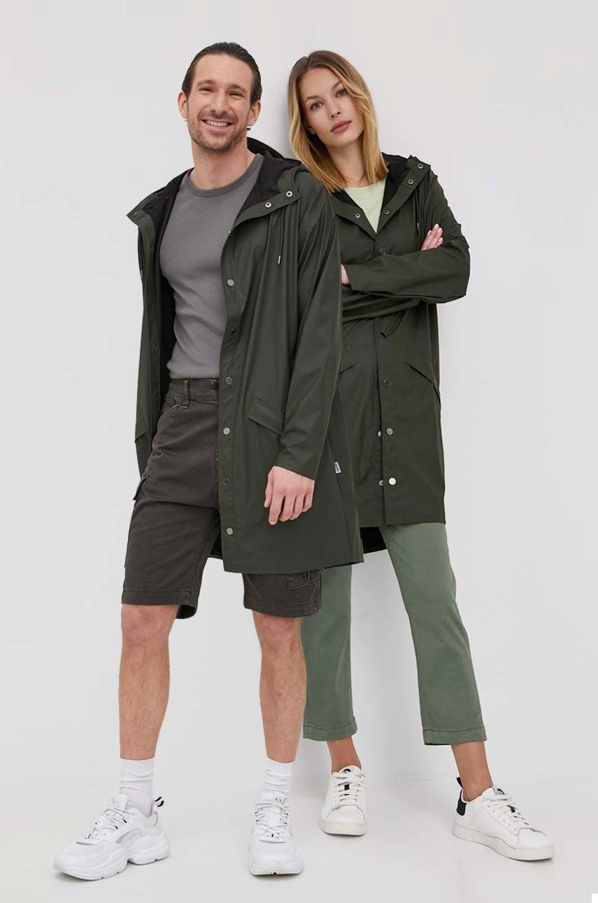 Jakke Rains Long Jacket Grøn | 12020.03, 0