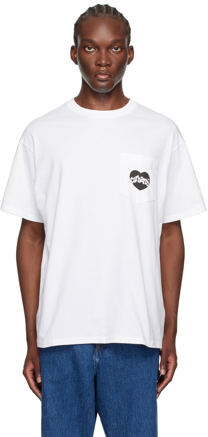T-shirt Carhartt WIP Amour Pocket T-Shirt Hvid | I033675