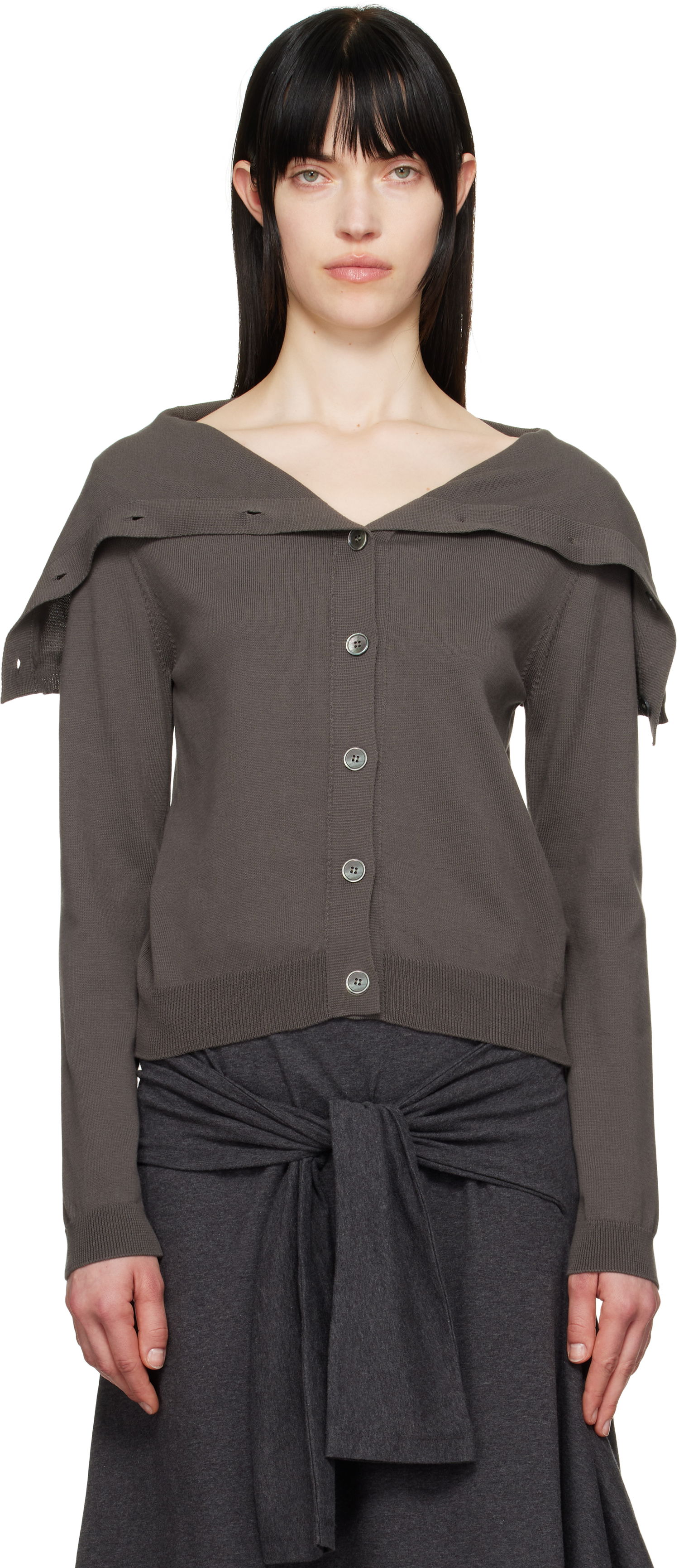 Sweater OUR LEGACY Our Legacy Open Knit Cardigan Grå | W2253OF, 0