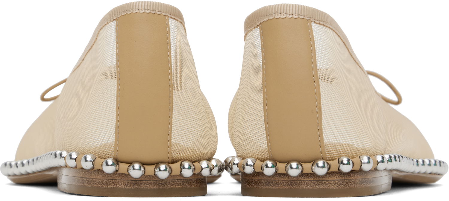 Tøj Alexander Wang Alexander Wang Lina Ballchain Ballerina Flats Beige | 30125F046, 1