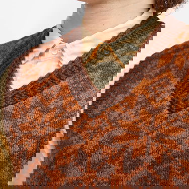 Sweater BEAMS Beams Plus Snow Pattern Knit Vest Brun | 3805-0047-156-28, 5