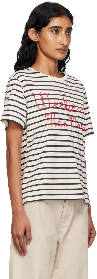 T-shirt Max Mara Weekend Max Mara Olga Floral Embroidered T-Shirt Hvid | 2515971042600, 4