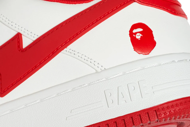 Sneakers og sko BAPE Bape Sta OS #2 White/Red Hvid | 1K20-191-314-RED, 4
