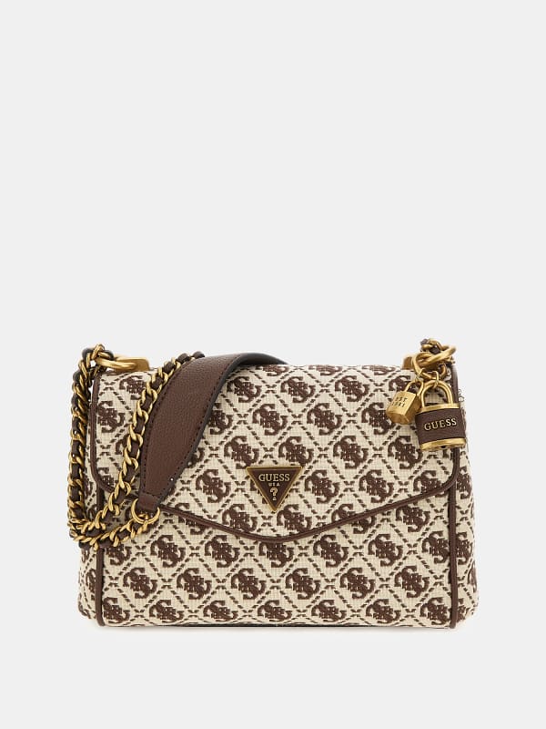 Håndtaske GUESS Shemara 4G Logo Mini Beige | HWJB8772210, 0