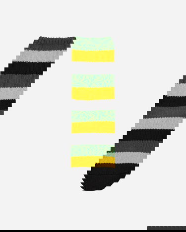 Sokker KAPITAL Rainbowy Happy Heel Socks Sort | EK-1365XS BLACK, 2