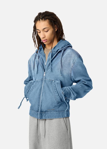 Jakke AXEL ARIGATO Reed Hooded Zip Denim Jacket Blå | A3156001, 6