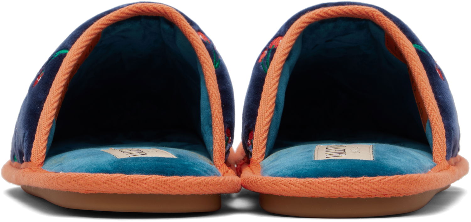 Sneakers og sko Valentino Valentino Garavani Ta Chambre Slippers Mørkeblå | 7Y2S0J88SNJ, 1