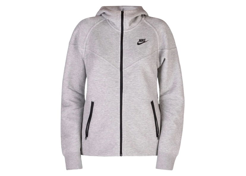 Sweatshirt Nike Sportswear Tech Fleece Windrunner Full-Zip Hoodie Light Grey/Heather/Black Grå | FB8338-013