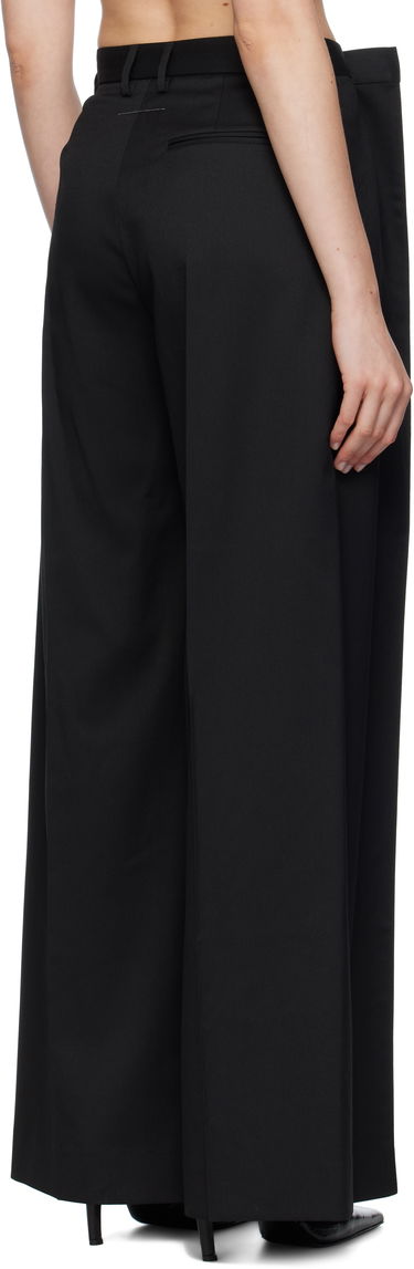 Bukser Maison Margiela MM6 Maison Margiela Tailoring Blend Wide-Leg Trousers Sort | S52KA0539 M35227, 2